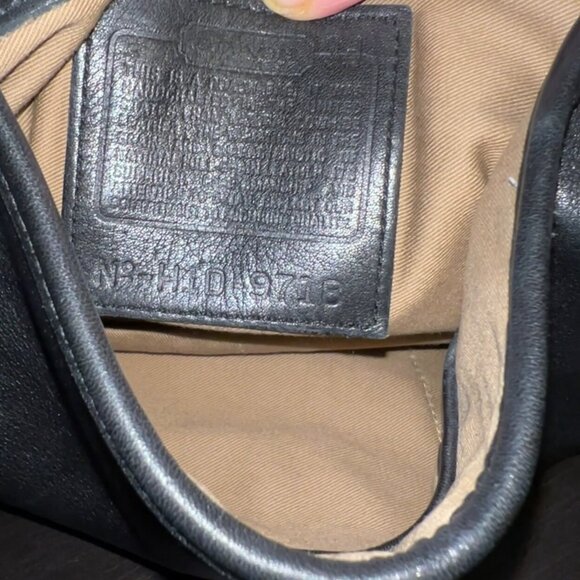 Coach Black Leather Shoulder Bag with Gold Accents - Picture 5 of 15